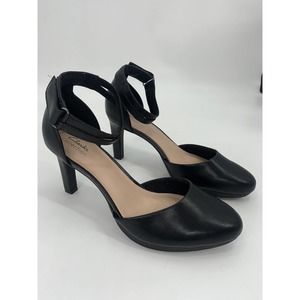 Clarks Black Heeled Shoes